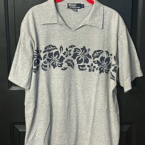 Ralph Lauren Gray Floral Men's Polo Shirt